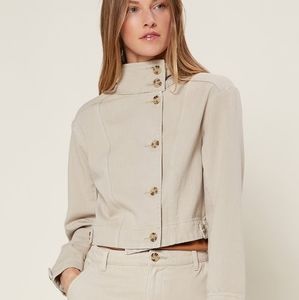 CURRENT AIR LOS ANGELES | High Neck Cropped Trucker Jacket